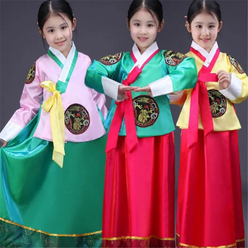 

Traditional Hanbok Dress Korean Folk Dance Ancient Costume Korea Party Girl Kids Chest Jacket Skirt Mother&Daughter Parent-child