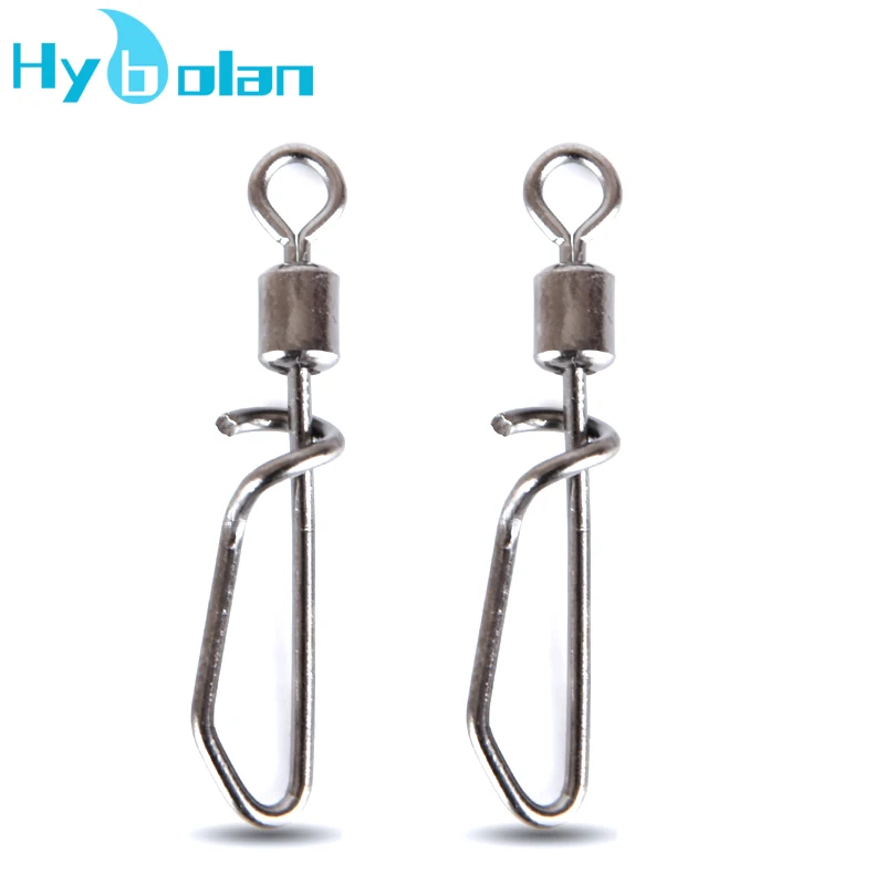 10pcs Fishing Rolling Swivels Connector T shape Snap 2#-10# For Fishhook Lure Tackle Carp Fishing Stainless Steel Accessories