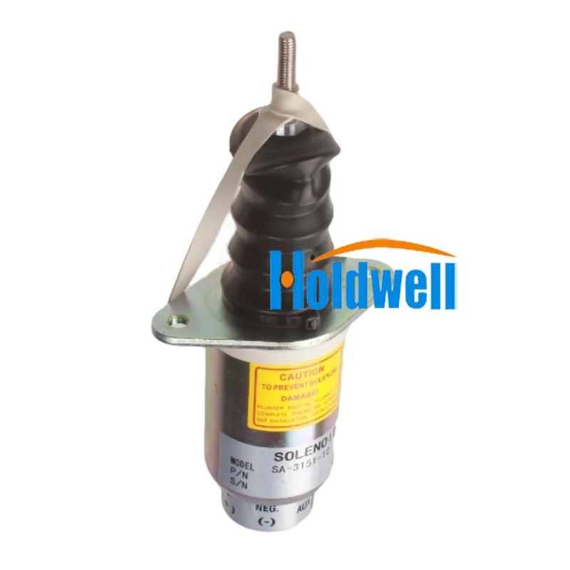 Holdwell Shutdown Shut Off Solenoid 3906398 for Cummins Engine Genset 6cta 8.3L 12volt