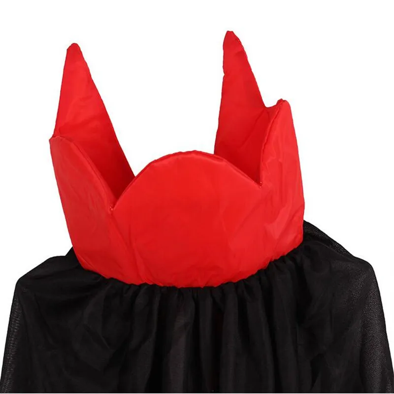 Bambini Vampire Witch Devil mantello Stand collare Cape Boys Girls Cosplay Party Halloween Mardi Gras Robe Costume accessorio