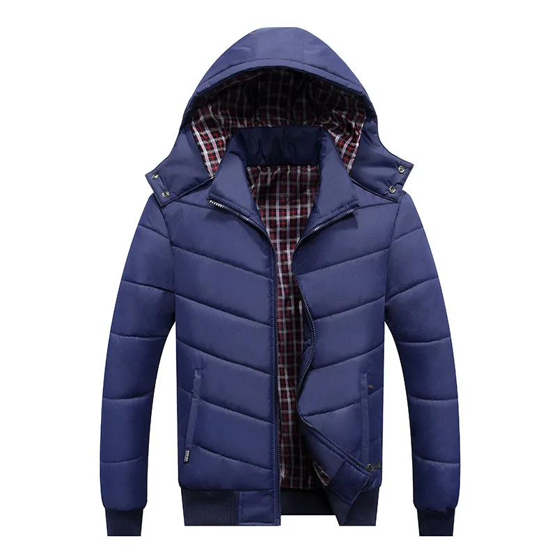 

Winter New Style Men's down Feather Cotton-padded Clothes Youth Thick Cotton-padded Clothes Korean-style Slim Fit Men's Jacket