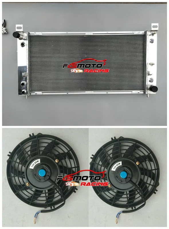 

All Aluminum Radiator + Fans For 1999-2012 GMC Chevrolet Sierra Yukon Silverado 1500/2500 3500 HD 1999 2000 2001 2002 2003 2004