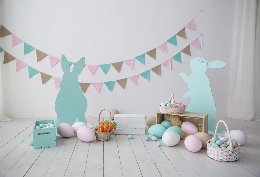 

Easter bunny baby shower backgrounds photography vinyl newborn photo backdrops for photo Studio accessories fotografia LV-1682