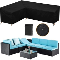 20Size L Shape Corner Outdoor Sofa Cover Garden Rattan Corner Furniture Cover Waterproof Sofa Protect Set Dust Covers