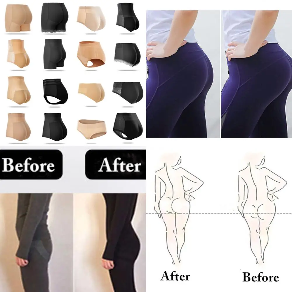 Women Fake Buttocks Sexy Fake ass panties Rich buttocks Padded hip pads thicken hips Seamless Women Hip Up Plus Size Safety pant