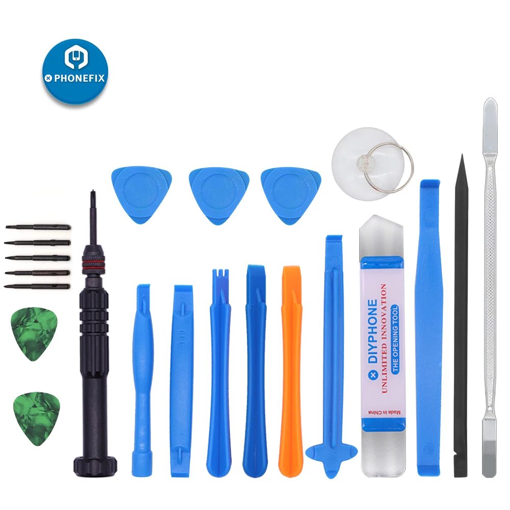 Phonefix Telefono Tool Kit di Riparazione per I Telefoni Iphone Android Tablet Pc Smontaggio con Anti-Statica Zerbino di Precisione Set di Cacciaviti
