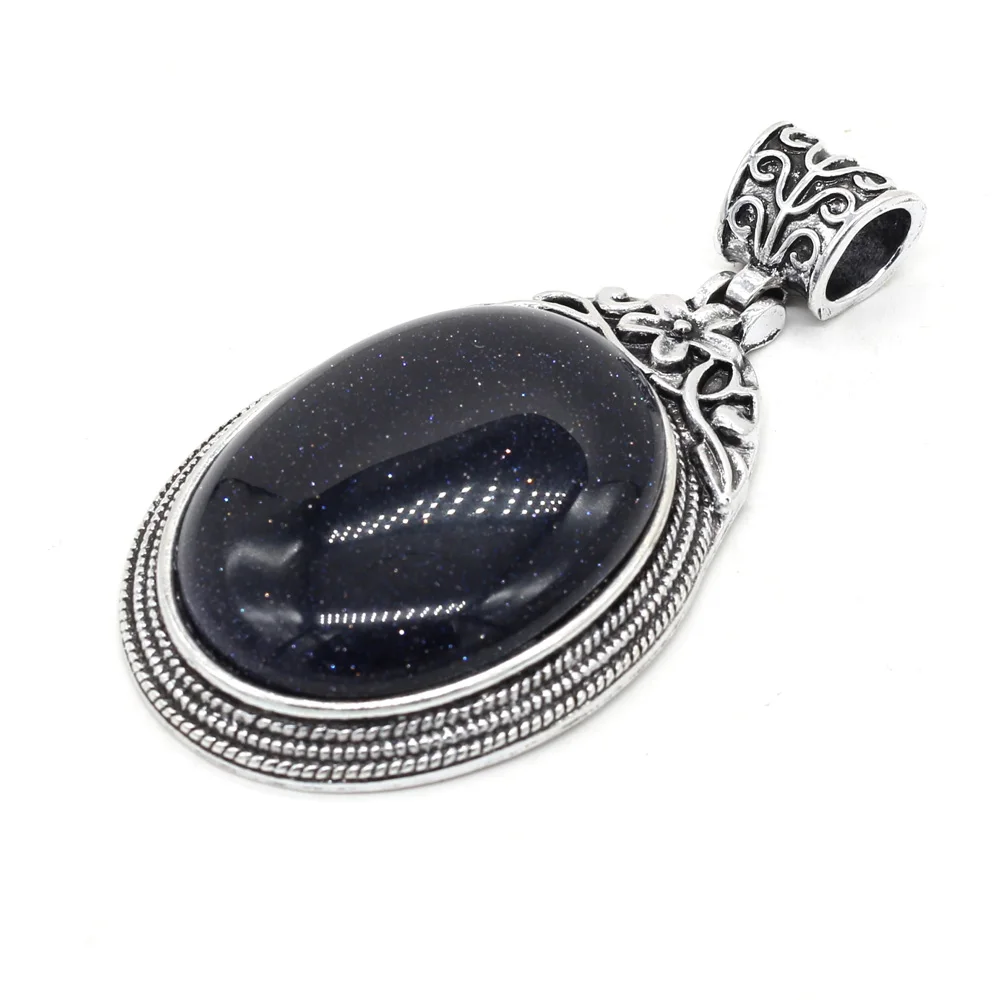 Retro Natural Stone White Shell Charms Bohemia Style Crystal Striped Agates Pendant for DIY Jewelry Making Necklace Size 40x60mm