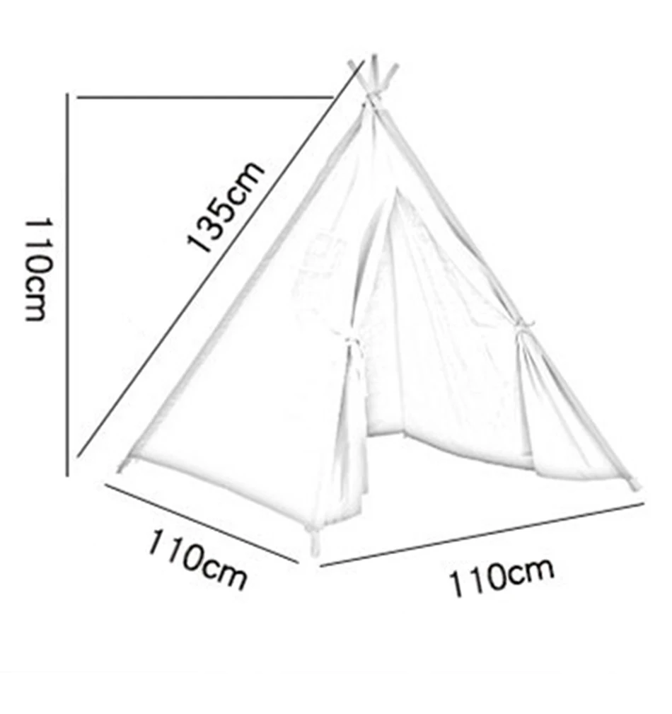 Kids Tent Teepee Tent For Children  Portable Tipi Infantil House For Girl Cabana Boy  Tents Decoration Carpet LED Lights