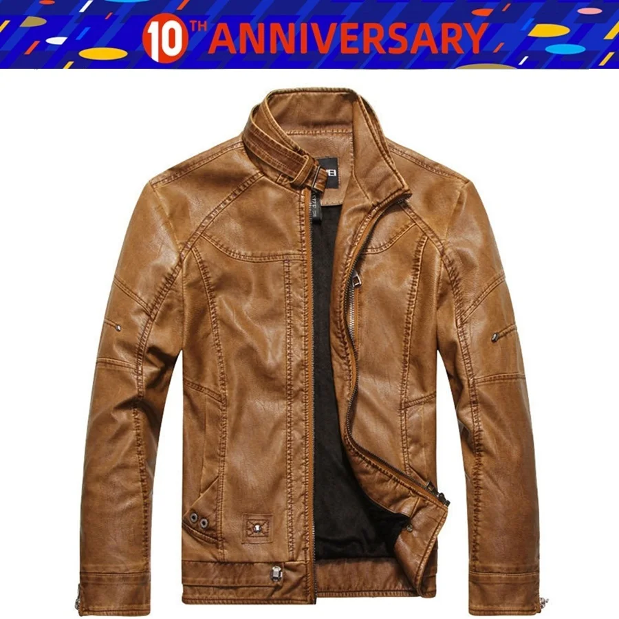 

Free shipping 1pcs New Men's Motorcycle Style Biker PU Leather Hoodie Jacket