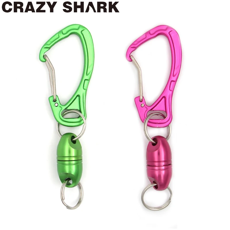 

Crazy Shark Magnetic Net Release Holder with Carabiner for Fly Fishing Gear Strong Magnet Max 7lbs/3.5kg Fishing Tools