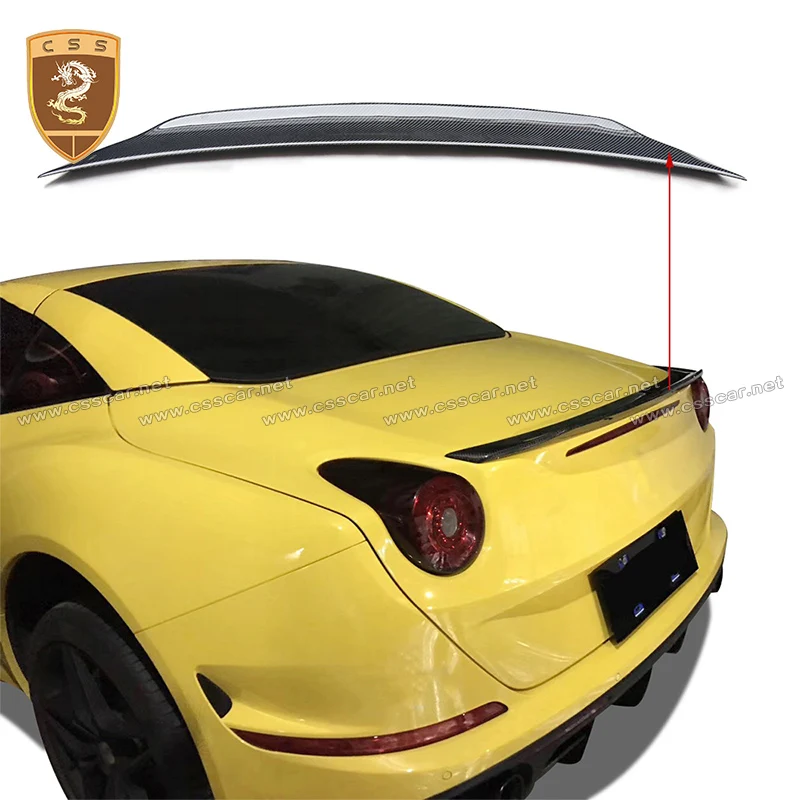 HOT SALE REAR WING for Ferrari-California T 2008 High Quality Real Carbon Fiber Rear Trunk Spoilers Auto Parts Decoration