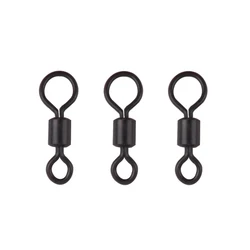 500Pcs/lot Carp Fishing connector Helicopter Chod Rig Big eye Matt Black Quick link rigs swivel tackle for Carp Fishing