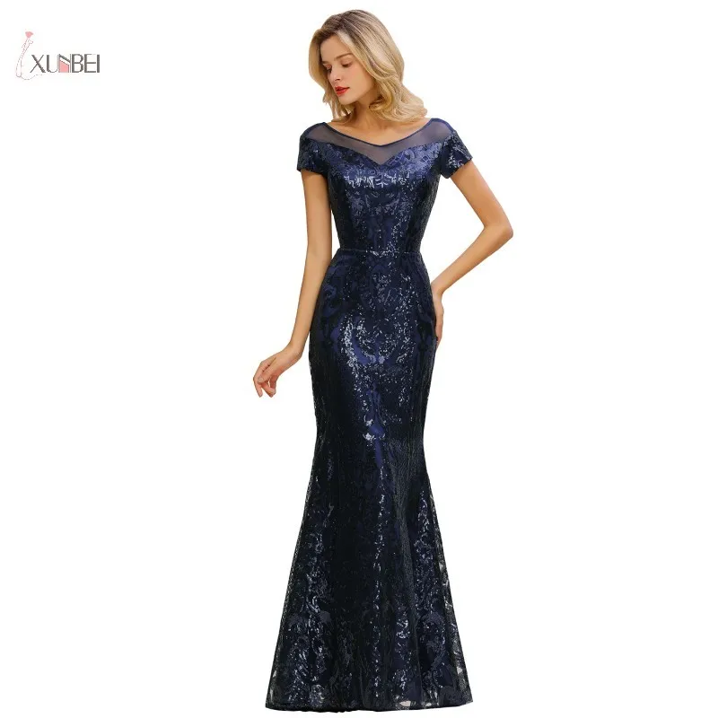 

Long Mermaid Navy Blue Bridesmaid Dresses Sleeveless 2020 Wedding Guest Party Gown Elegant A line robe demoiselle d'honneur