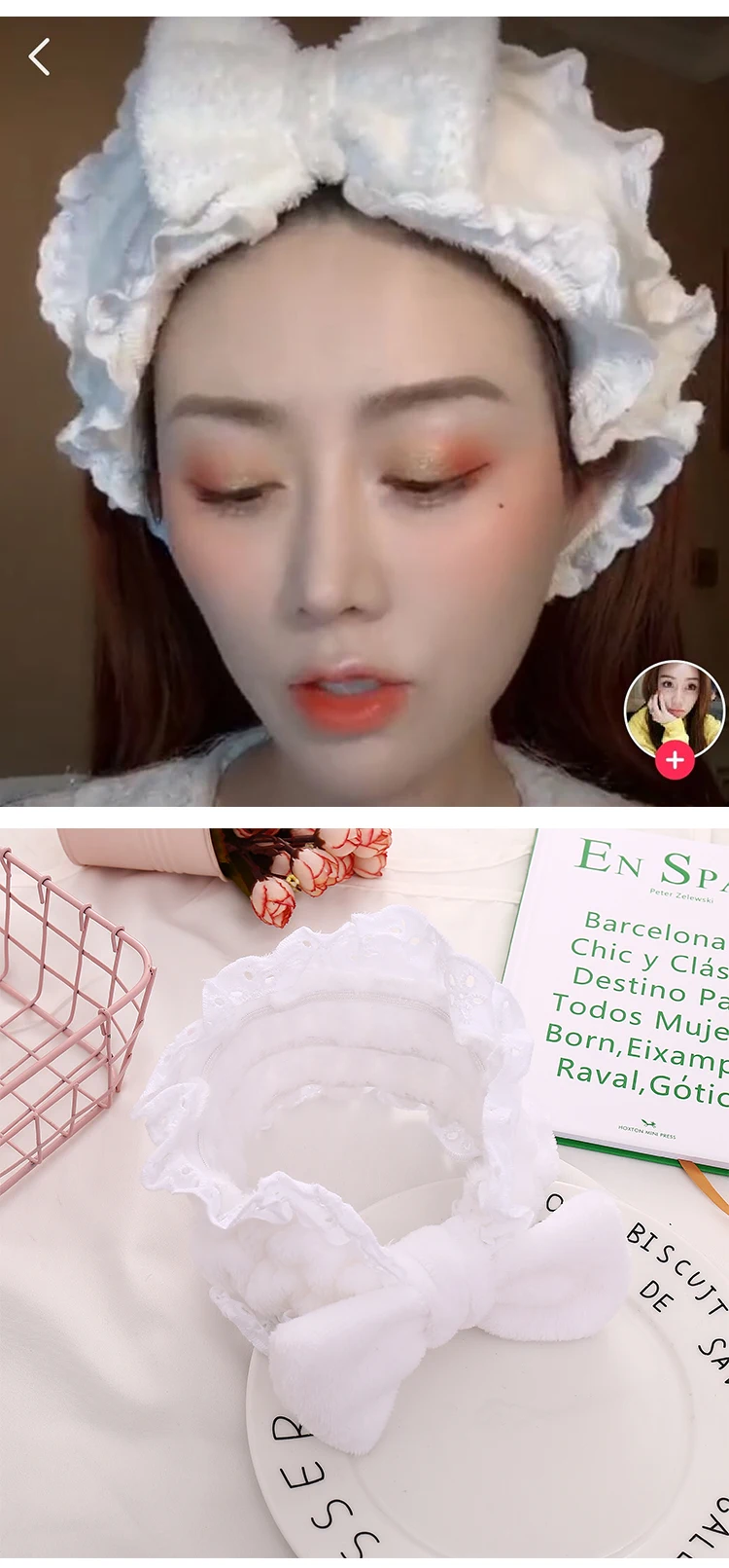 2027 Süßes Make-up Gesichtswasch-Turban-Stirnband für Frauen und Mädchen, Haarwasch-Stirnbänder, Accessoires, Make-up-Haarband, Kopfschmuck, Scrunchie – Detail 13