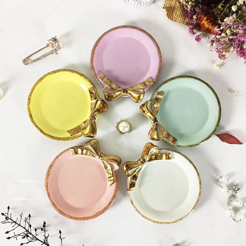 

Japanese-style Round Coaster Resin Storage Tray Dessert Plate Nut Fruit Cake Tray Round Tray Desktop Cosmetic Jewelry Tray