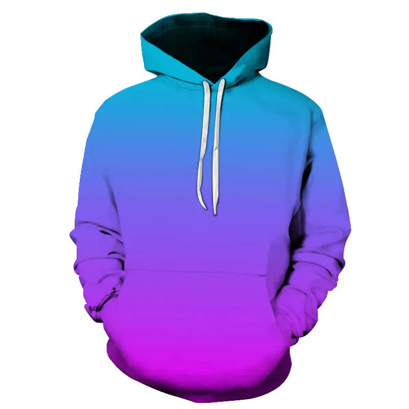 

New Spring Autumn Mens Hoodies Gradient Ramp 3D Printed Hoodie Men Women Hip Hop Hooded Pullover Sweatshirt Skateboard Oversized