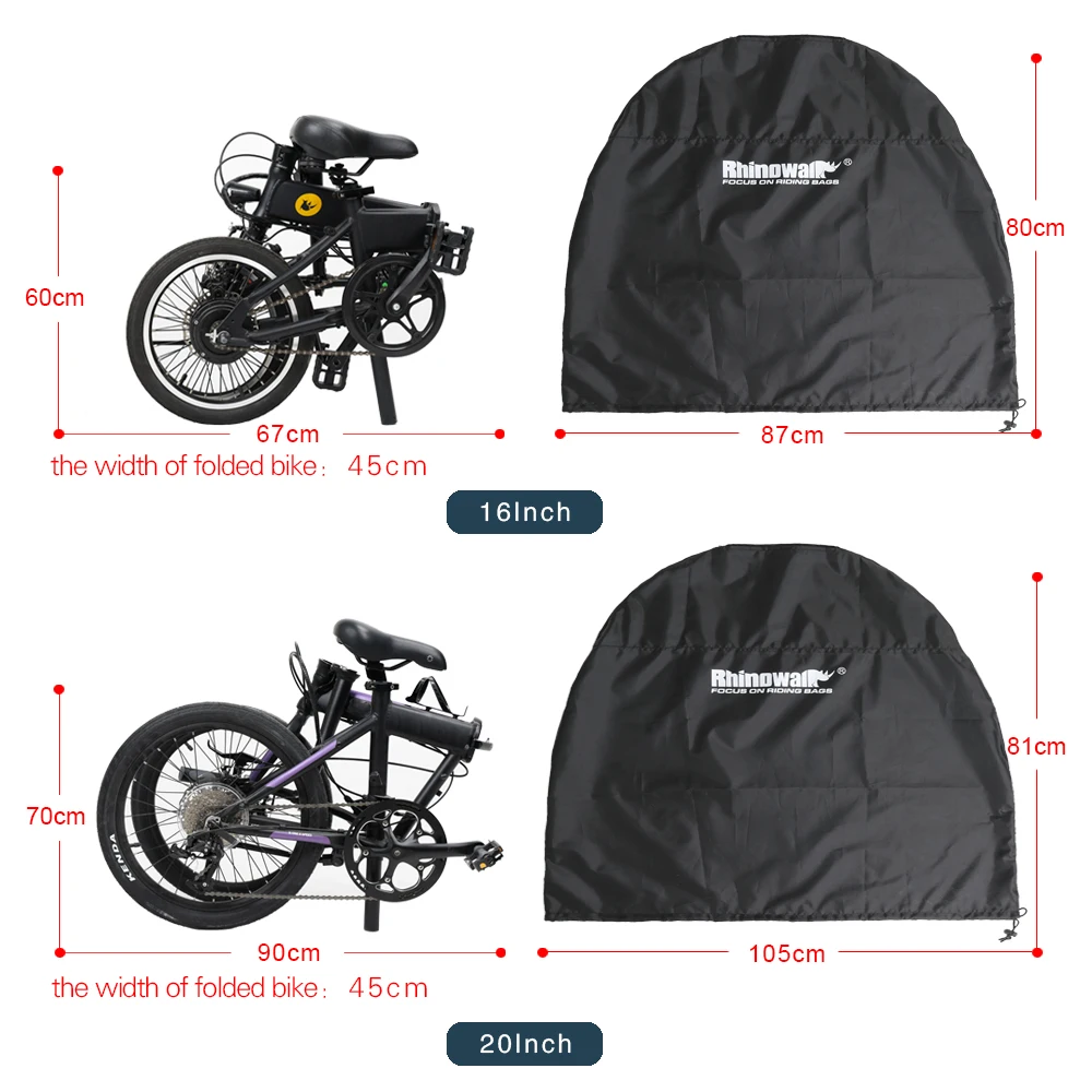 Rhinowalk 16/20 Inch Rainproof Lightweight Folding Bicycle Storage Bag Portable Bicycle Bag Bike Carry Bag Bicycle Accessories