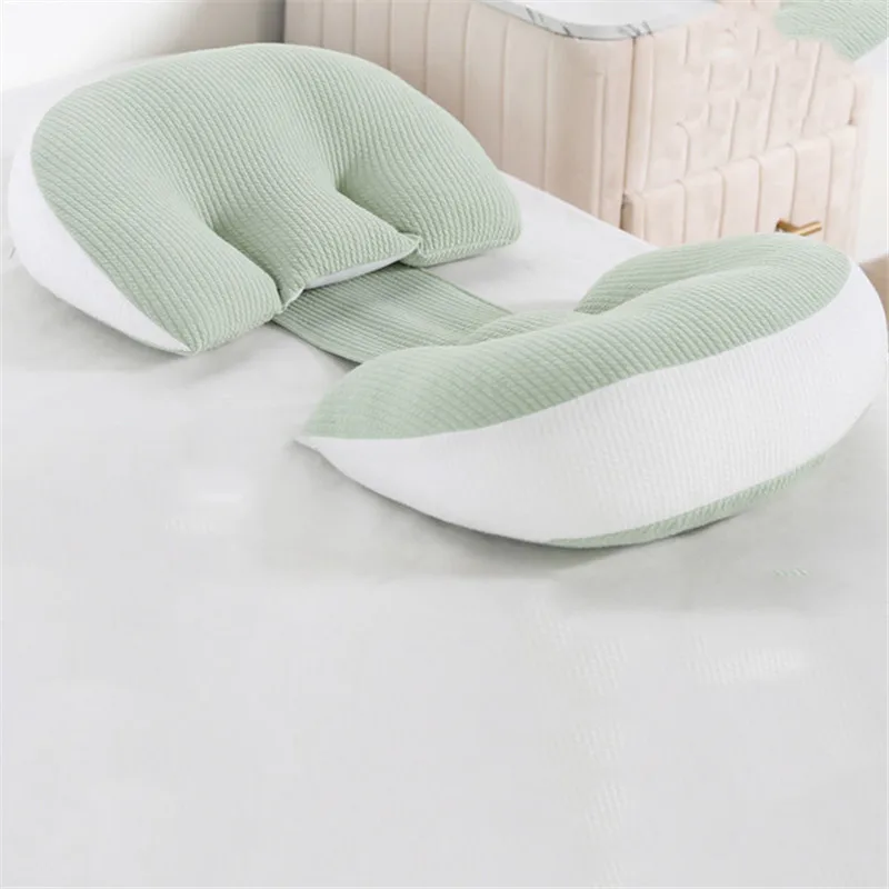 Multi-funzione di Puro Cotone di Sonno Cuscino di Sostegno Per Le Donne Incinte U-Figura di Colore di Corrispondenza Gravidanza Side Sleeper Cuscino Vita