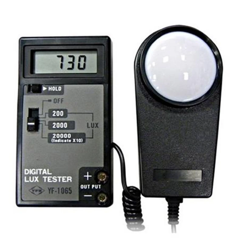 TENMARS YF-1065 Digital Light Meter 99 Records Storage Length of Wire for Llight sensor: approximately 1.5M.Overload indication.