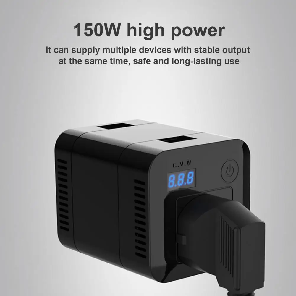 150W Power Converter Strong Output Energy Saving Multifunctional 12V/24V to 220V Correction Wave Car Converter