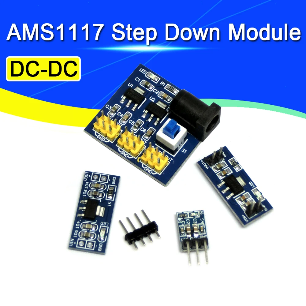 LM1117 AMS1117 4.5-7V turn 3.3V 5.0V 1.5V DC-DC Step down Power Supply Module For Arduino bluetooth Raspberry pi