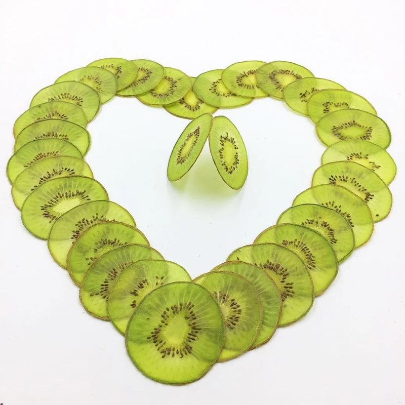 5pcs Pressed Dried Kiwi Slices Fruit Plant Herbarium For Jewelry Postcard Invitation Card Phone Case Bookmark Making DIY