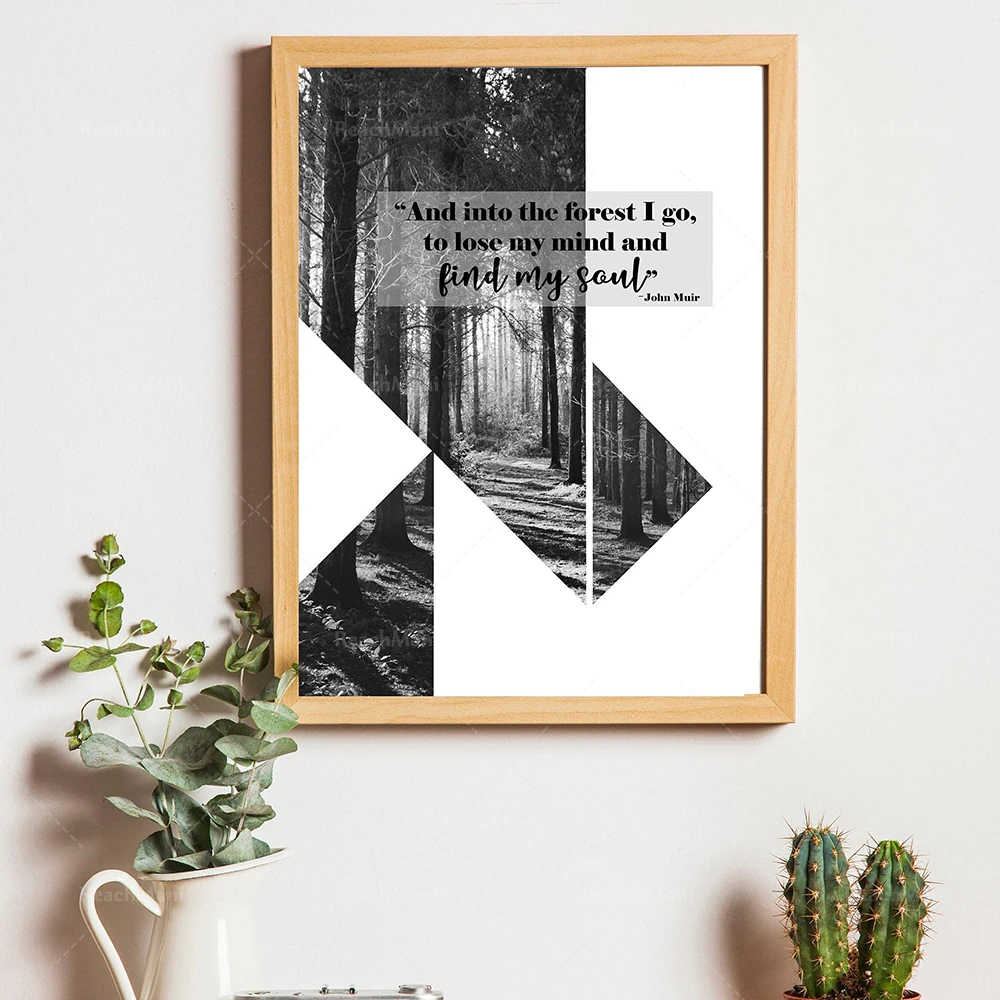 Hitam dan Putih cetakan hutan/ - Photography Quotes Inspirational ulasan dan harga