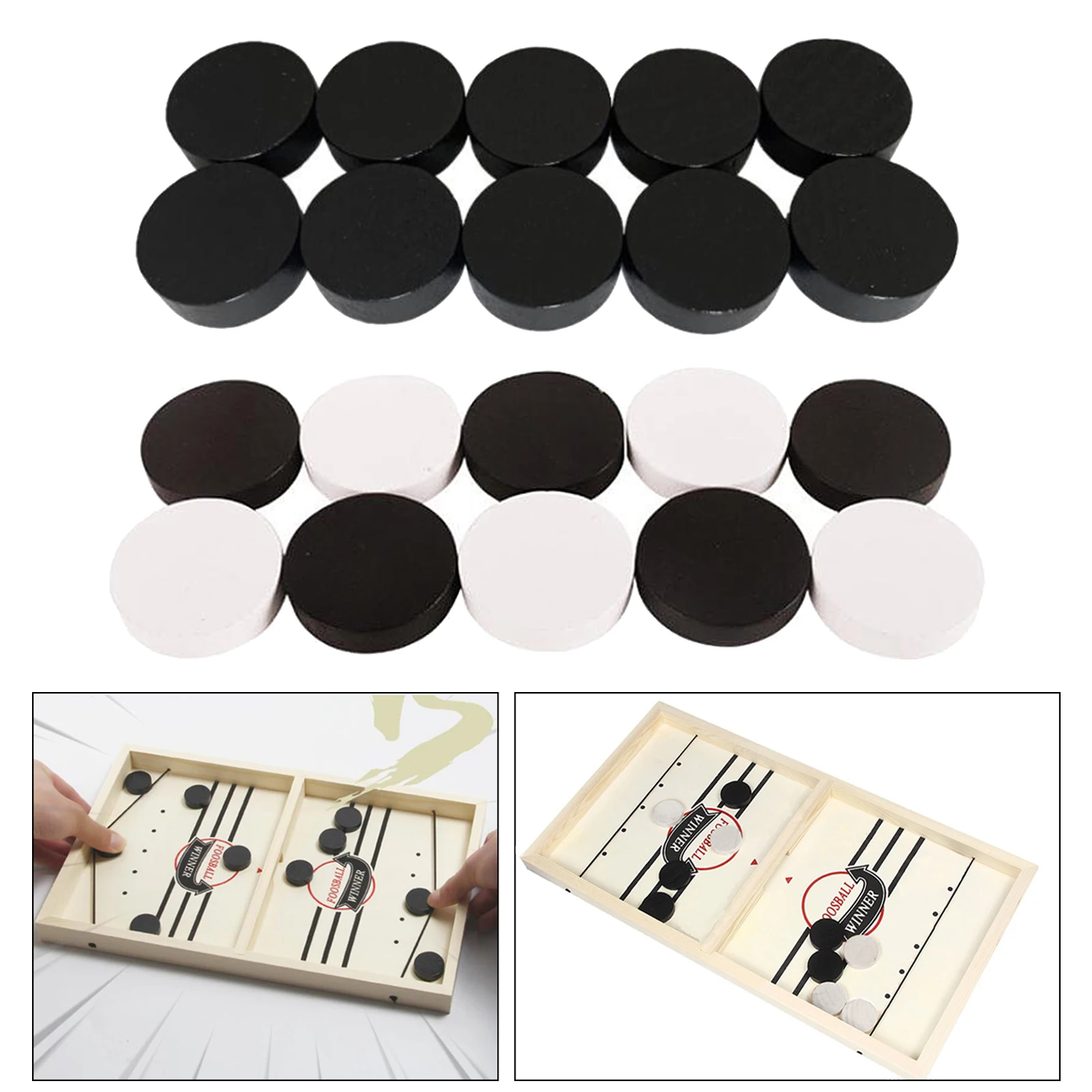 10pcs Foosball Winner Games Table Hockey Game Pieces Wooden Chessman For Chess Parent-child Interactive Toy Sling Puck Game