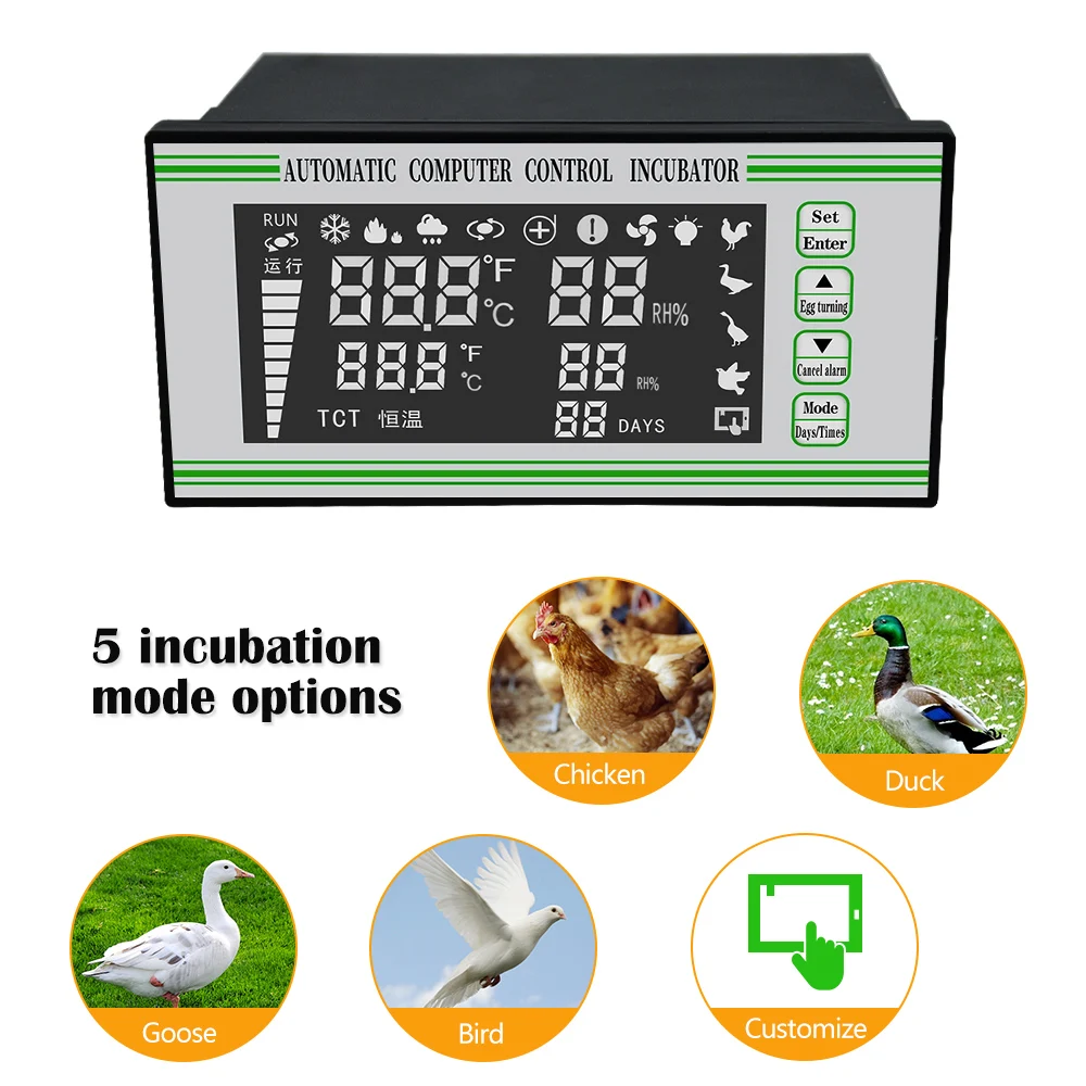 Digital Temperature Controller Humidity Incubator Controller XM18S For Egg Hatching Digital Thermostat 220v With Sensor