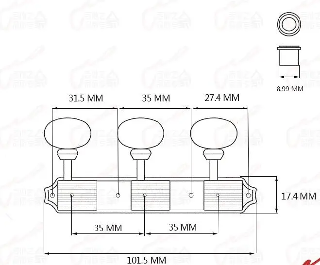 Professional Set of Machine head Tuning Pegs(3+3) Kluson Vintage Tuners for Electric Guitar in Stock Accessories Made in Korea