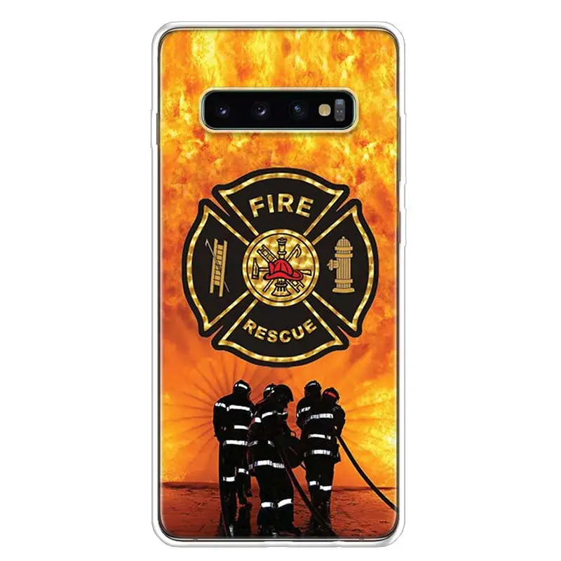 Extinguishing Fireman Hero Deluxe Phone Case For Samsung Note 20 Ultra 10 Lite 9 8 Galaxy A9 A8 A7 A6 J8 J6 J4 Plus A90 5G A80 A