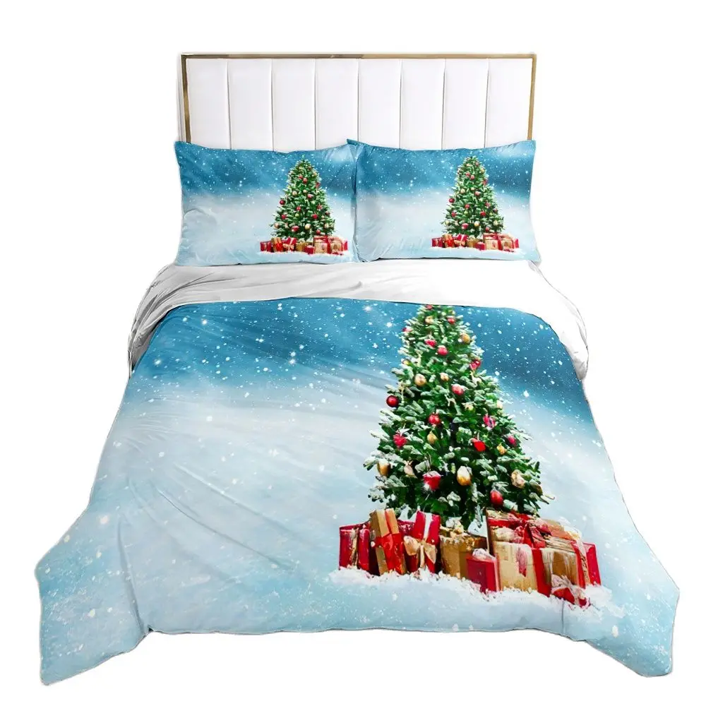 

Dream NS Christmas Tree Bedding Set Happy New Year bedding home textiles set bedlothes Santa Duvet Cover Set Juego de cama