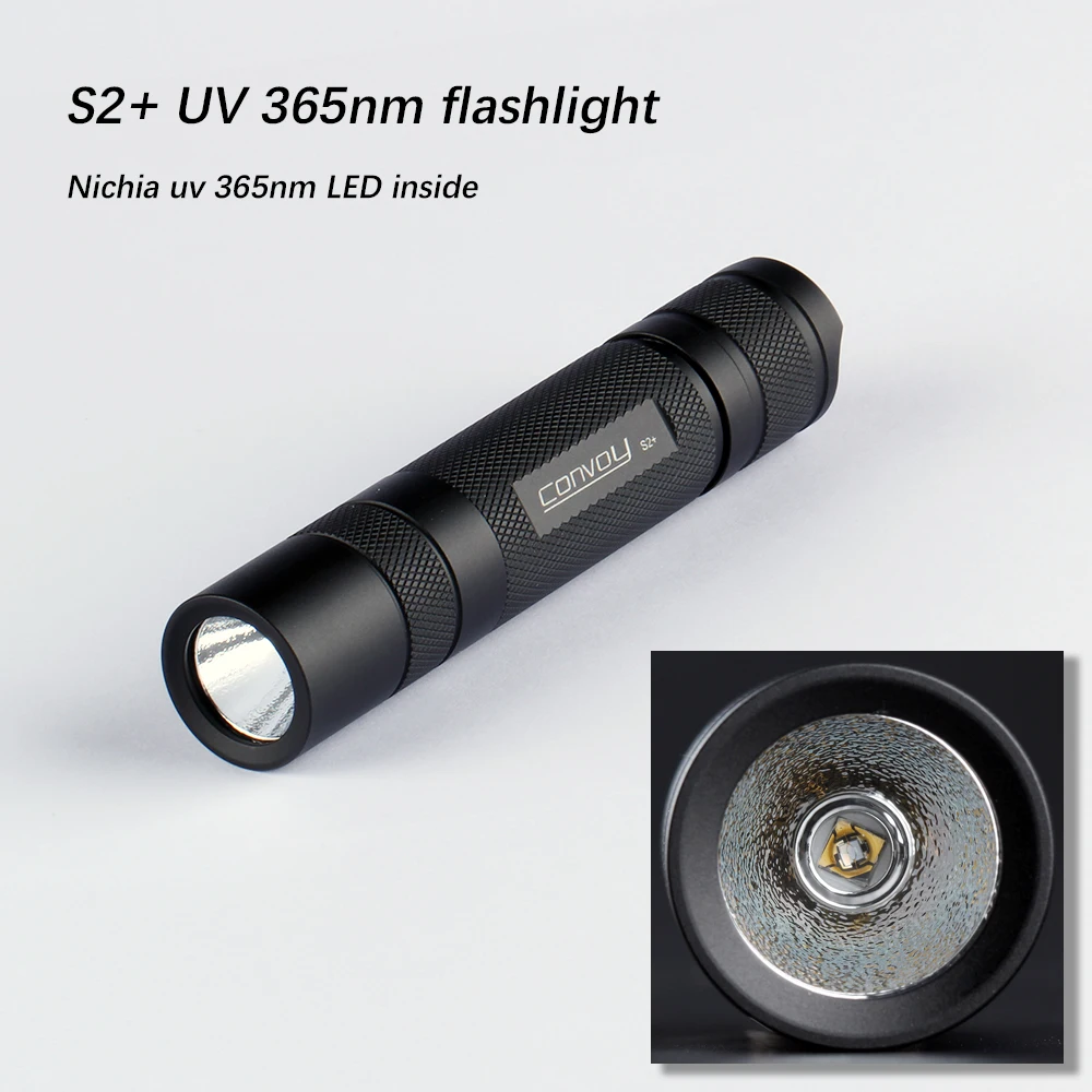 Convoy S2+ with Nichia UV 365nm LED inside UV Flashlight 18650 Ultra Violet Light Ultraviolet Lantern Lanterna Torch Check money