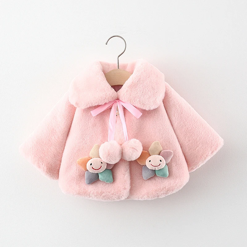 Autunno inverno giacca da bambino per ragazze carino natale principessa mantello capispalla neonato cappotto di peluche tuta da neve vestiti per