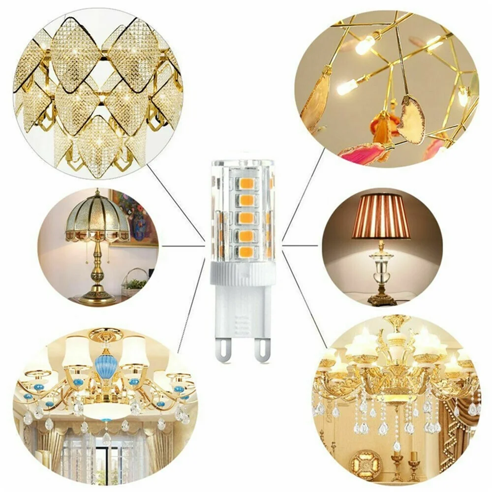 Ampoule LED épis de maïs en céramique G4 G9 E14 5W 7W 9W, lumière blanche en cristal, lampe de remplacement pour lustre halogène 60W, 220V 240V