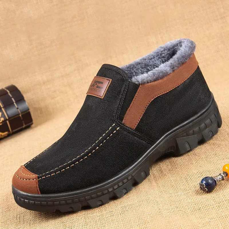 

Men Winter Safety Shoes Warm Winter Boots Men Nice Men Boots Male Working Shoes Mans Winter Sneakers Plush Furry Footwear V45