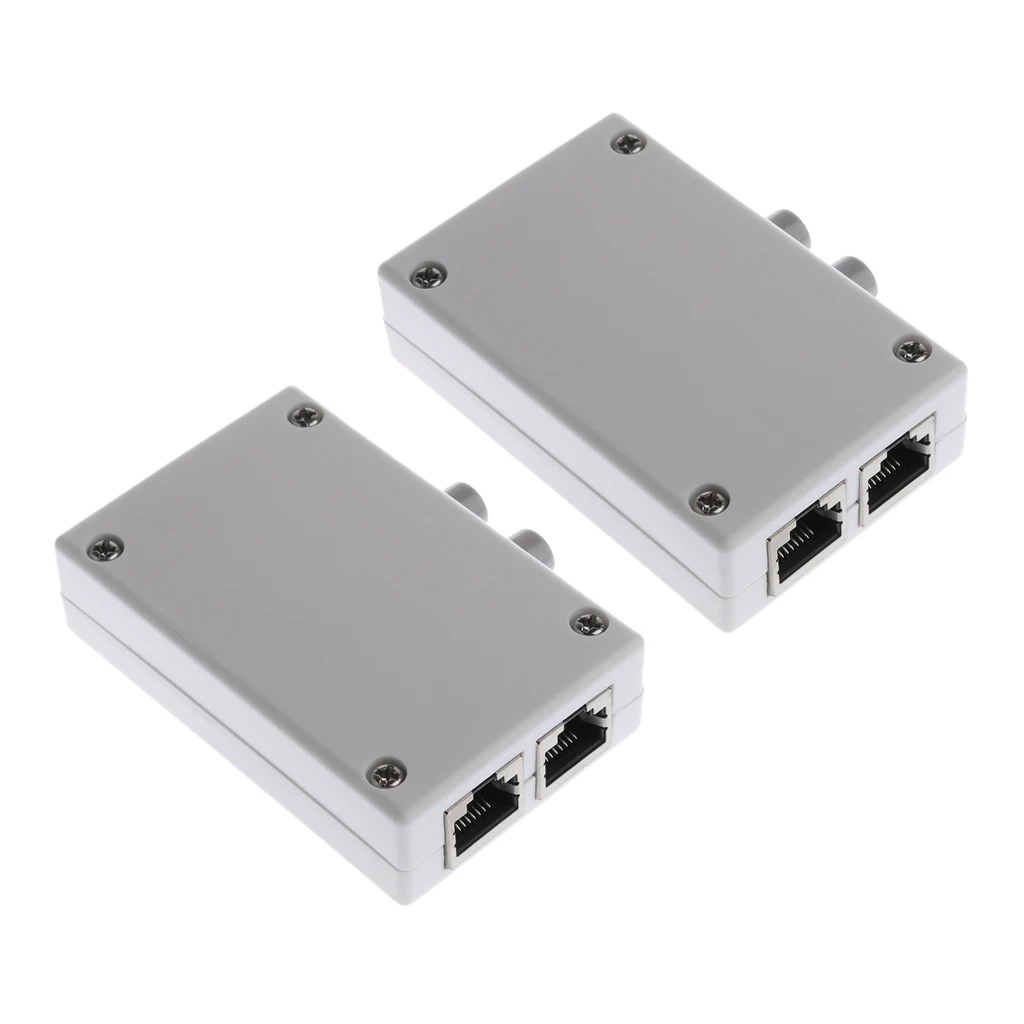 2pcs RJ45 Manual Network Switch Selector Mini Lan Cable Switcher Bidirectional Ethernet Desktop Switches Hub