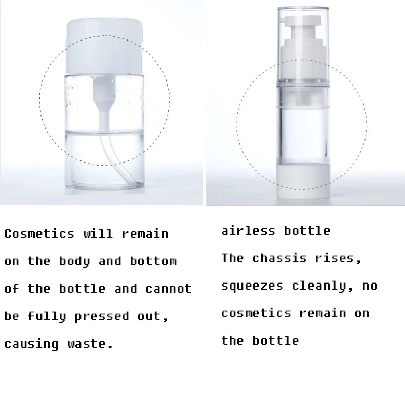 Transparent Pump Bottle 30ml-120ml Vacuum Plastic Pump Bottle Perfume Container Airless Bottle Empty Perfume Sanitizerd Sprayer