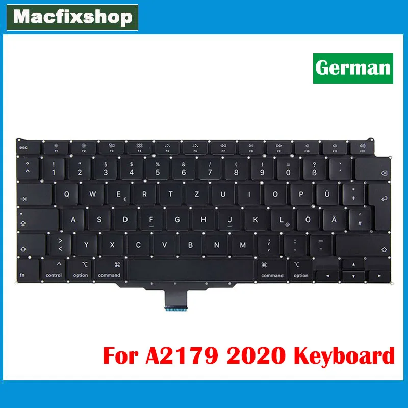 

Протестированная оригинальная новая клавиатура A2179, 2020 год для MacBook Air, 13,3 дюйма GE EU A2179, замена немецкой клавиатуры EMC 3302