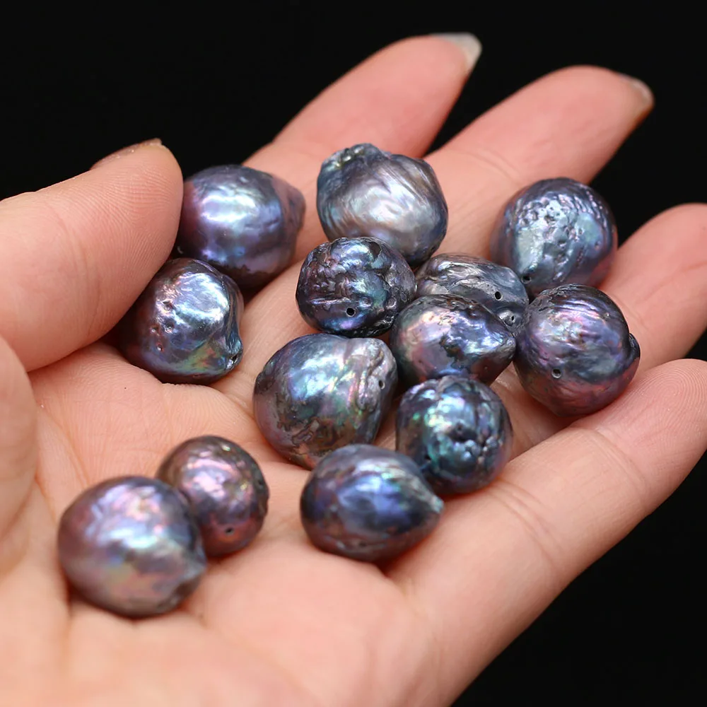 2 PCS Natural Fresh Water Pearl Baroque Beads 13-15mm DIY for Jewelry Making Necklaces Accessories Bracelet Earrings Gift