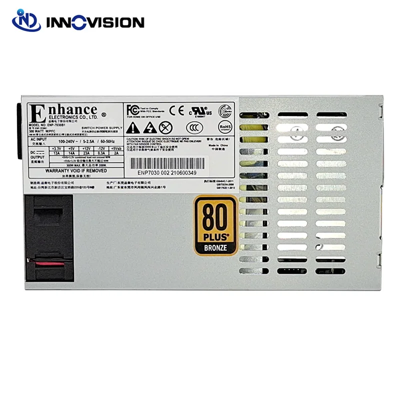 Imagem -04 - Fonte de Alimentação Industrial pc Alta Eficiência 1u 300w 80plus Flex Psu Enp7030b Psu