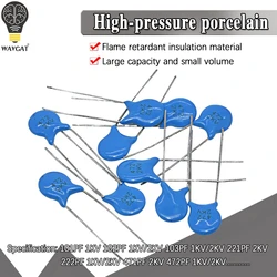 High voltage Ceramic Capacitor 1KV 102 103 10PF 15PF 20PF 22PF 27PF 30PF 47PF 56PF 100PF 220PF 1NF 2.2NF 3.3NF 4.7NF 10NF 22NF