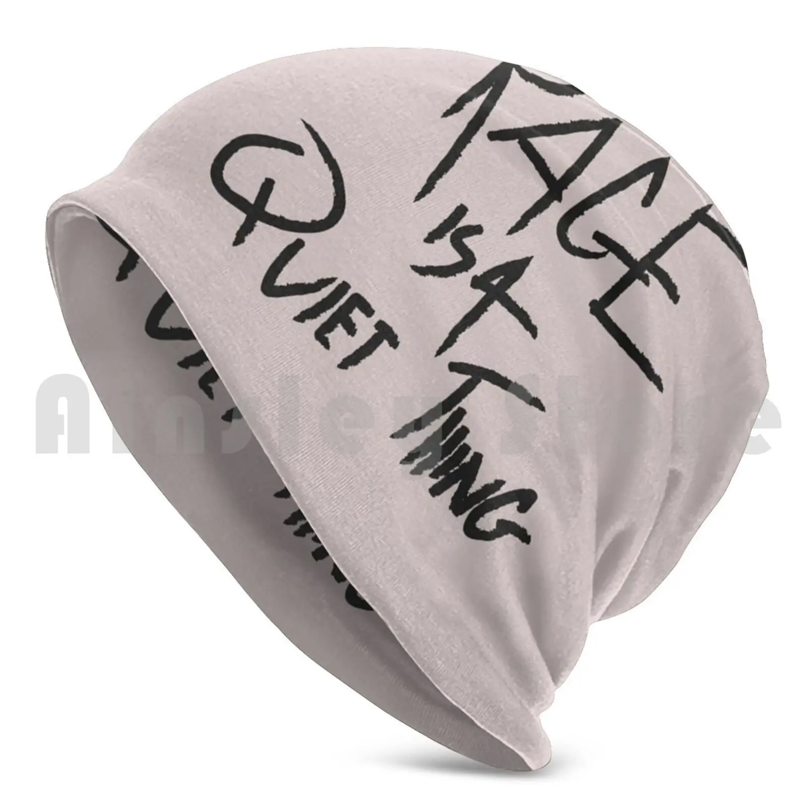 Rage Is A Quiet Thing-Simmer Beanies Knit Hat Hip Hop Rage Simmer Text Hipster Pop Music Alternative Paramore