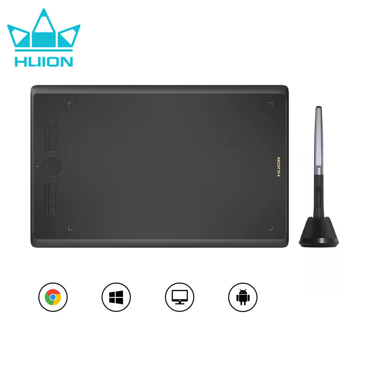 HUION Graphics Tablets H420X H580X H610X Caneta Portátil Tablets Desenho Digital Design Animação Artista Placa Android OS Suportado