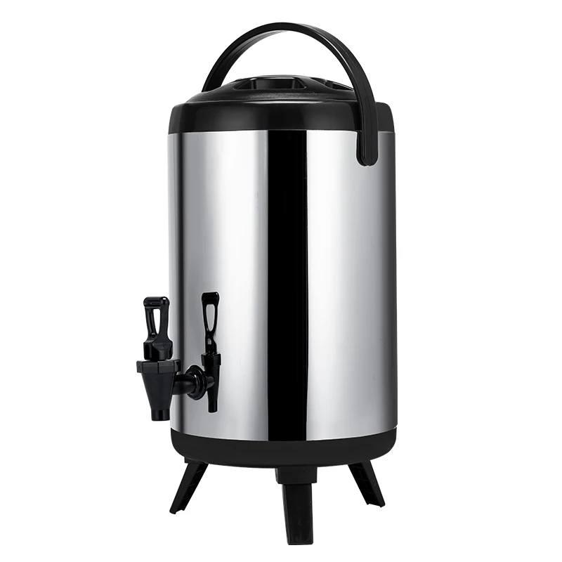 Large Milk Bucket Storage Bin Inox Milk double Wall Heat Preservation Barrel Coffee Juice Soybean Commercial Barrel with Tap