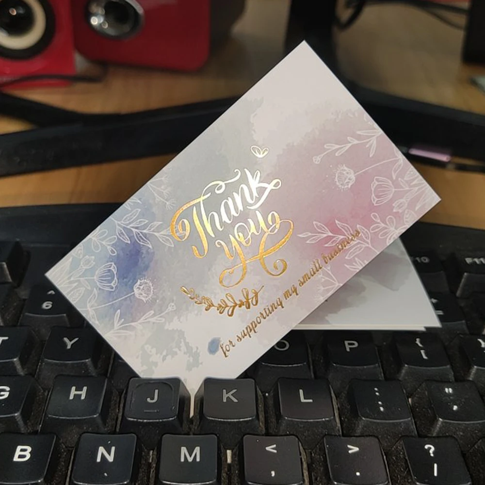 Gold foil Thank You Card Thank You For Your Order Card Praise Labels For Small Businesses Decor For Small Shop Gift Packet