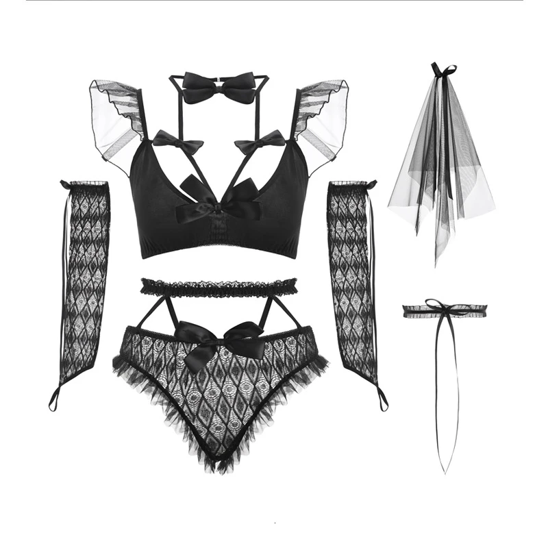 Sexy Lingerie Women Erotic Costume Wedding Dress Uniform Adult Role Play Exotic Sets Cosplay Sleepwear Underwear Set