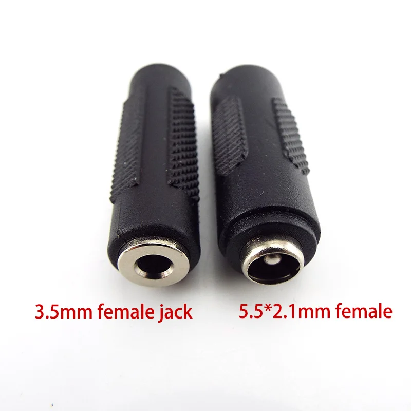 5.5X 2.1MM female to female male to male 5.5x2.5mm 3.5mm DC power jack Tips male 3.5mm 5521 Connectors adaptor plug adapter 5525