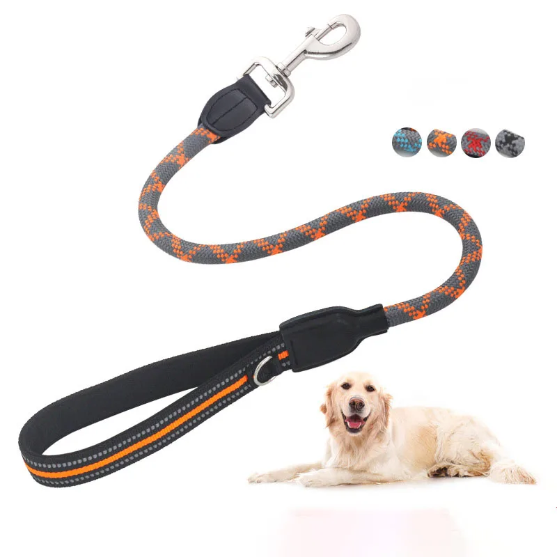 

Short Dog Leash Reflective Handle short leash for a dog One step traction big dog leashes short lead for a Large dog short rope