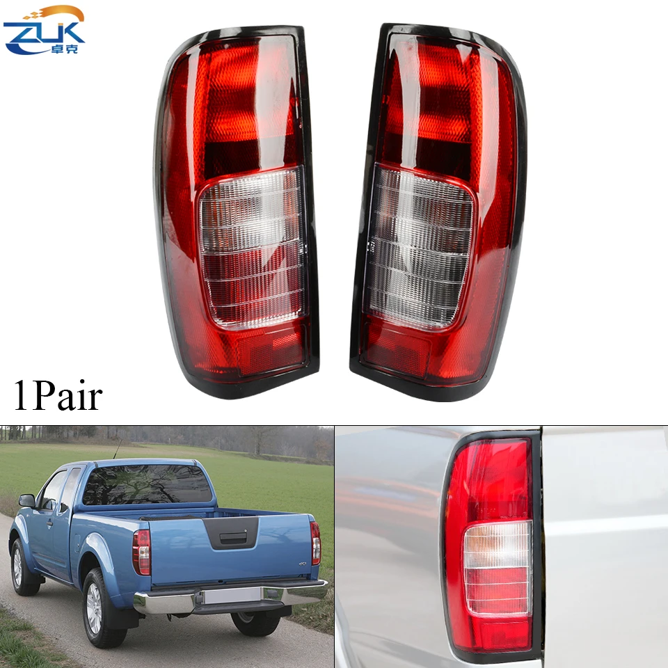 ZUK Pair Tail Light Taillight Taillamp Assy Rear Bumper Brake Stop Lamp With Cable Bulb Assembly For NISSAN NAVARA D22 1998-2004